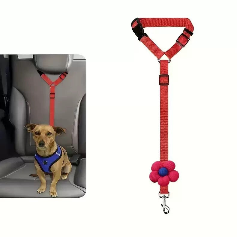 Adjustable Dog Car Seat Belt - Headrest