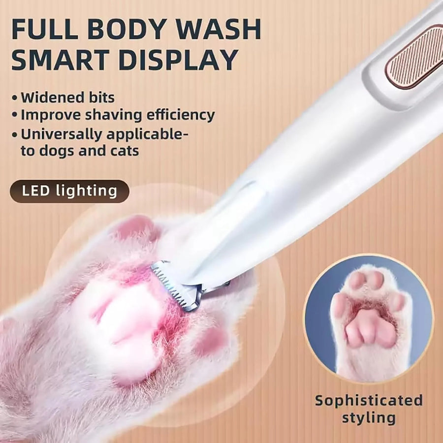 Pet Paw Waterproof Trimmer with LED Light