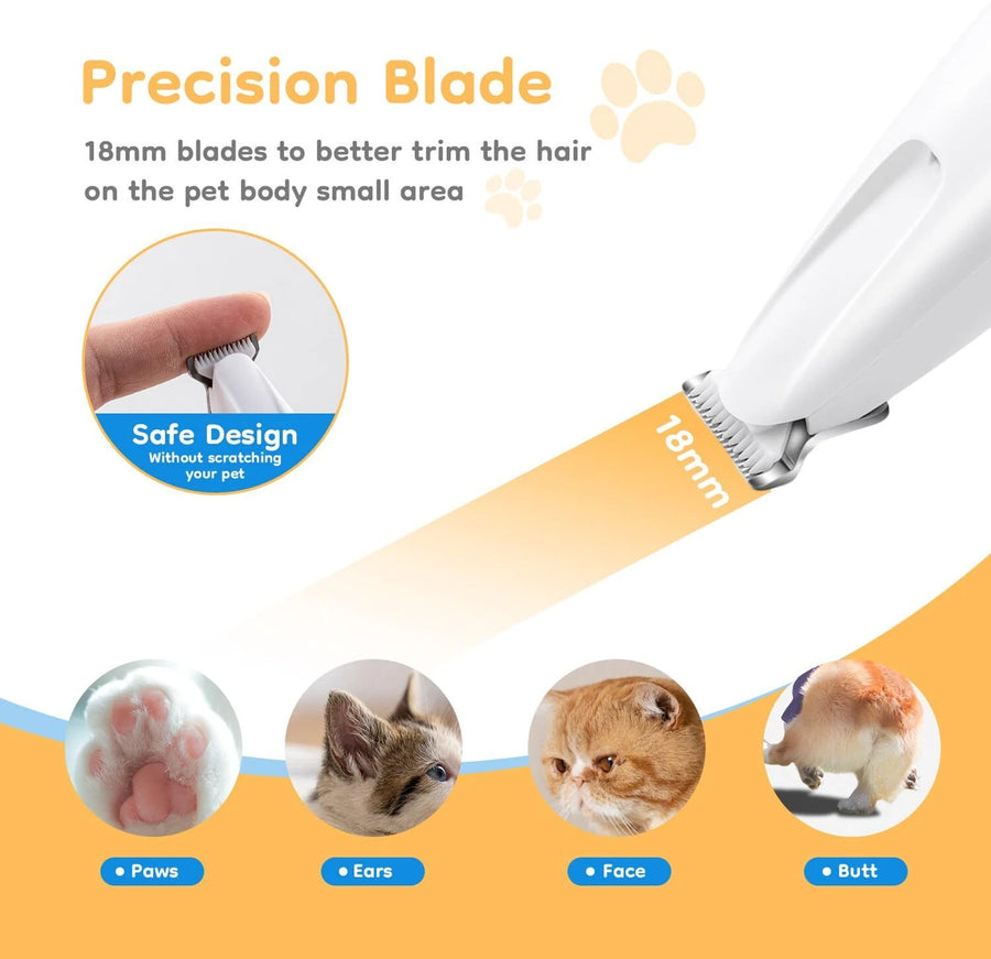 Pet Paw Waterproof Trimmer with LED Light