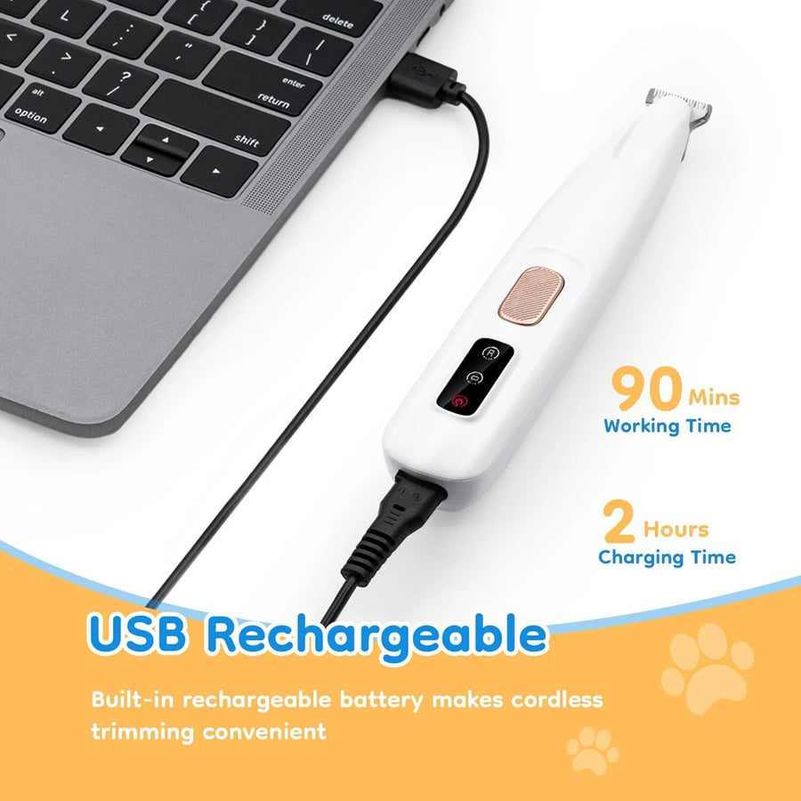 Pet Paw Waterproof Trimmer with LED Light