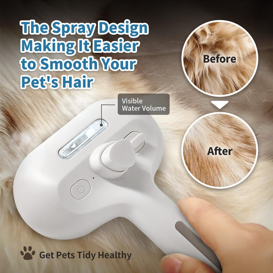 Pet Comb with Electronic Mist Spray