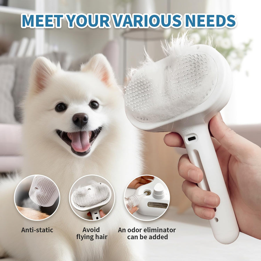 Pet Comb with Electronic Mist Spray