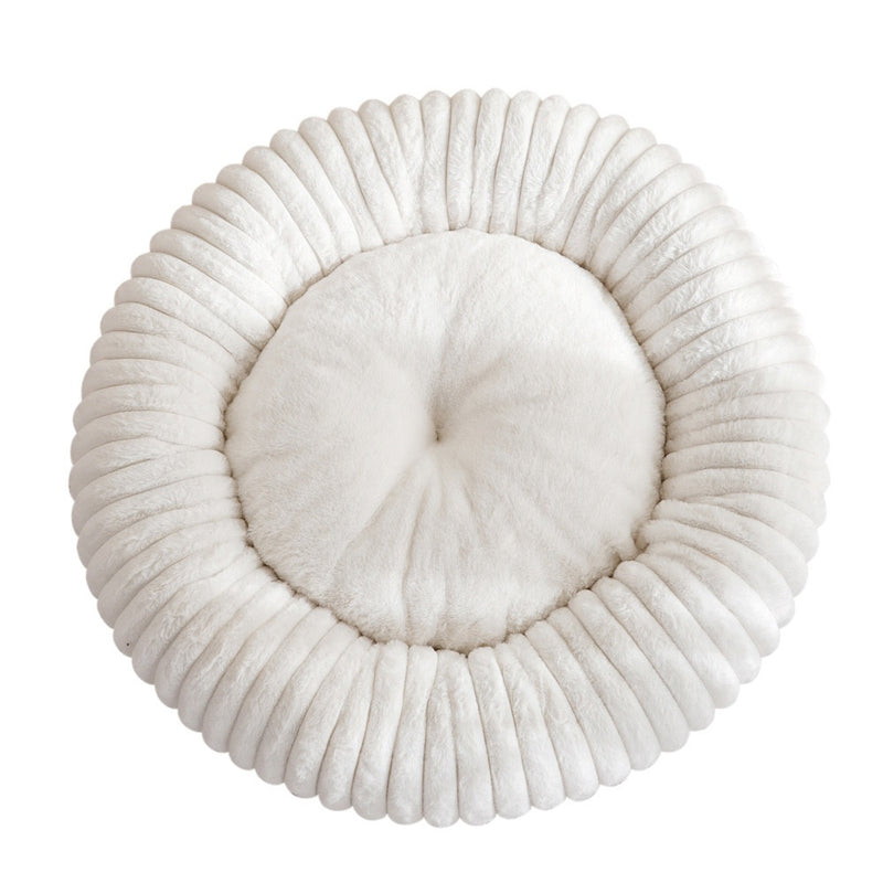 Washable Round Soft Pet Bed