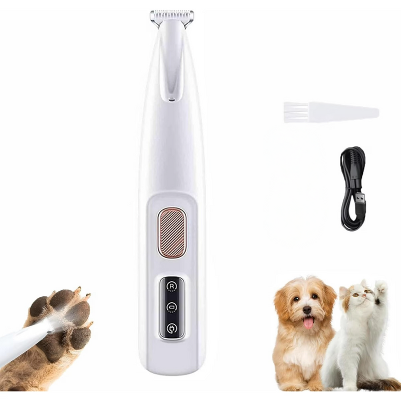 Pet Paw Waterproof Trimmer with LED Light