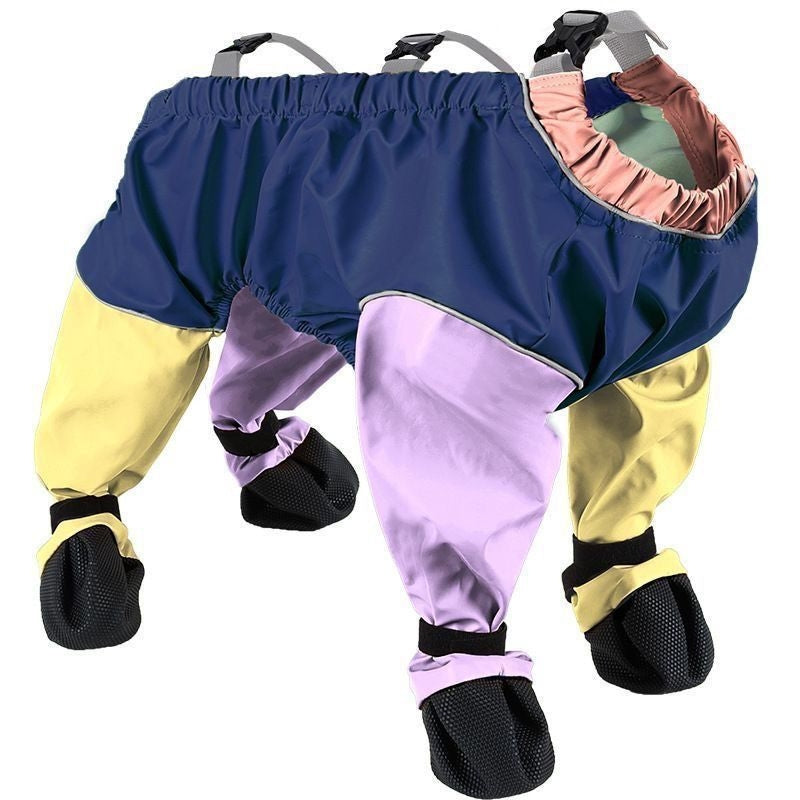 Dog Anti Dirt or Snow Suit with Attached Boots