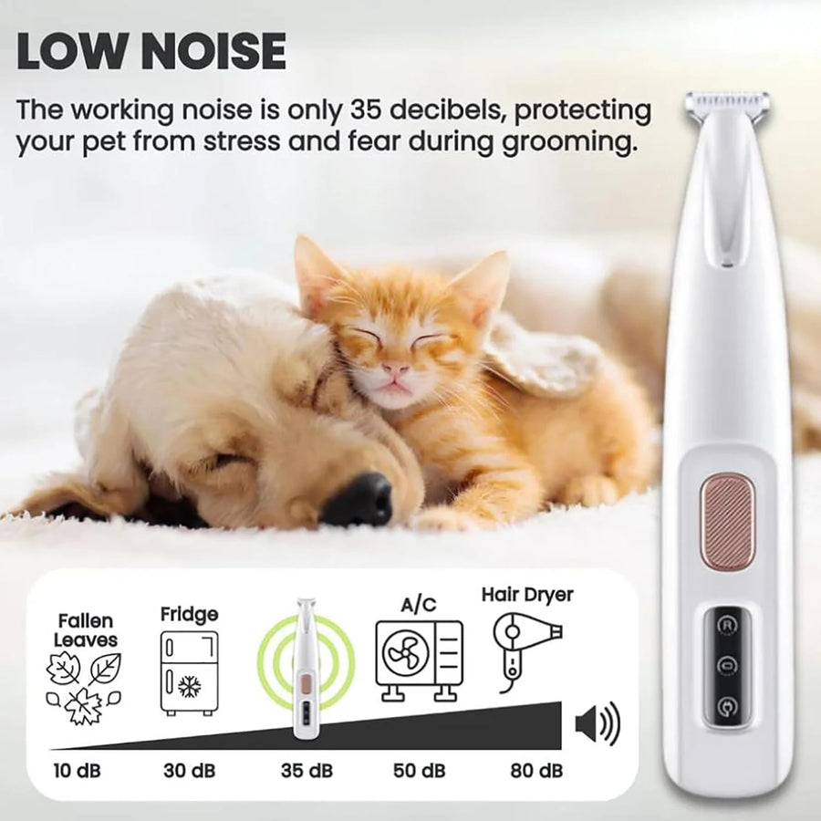 Pet Paw Waterproof Trimmer with LED Light