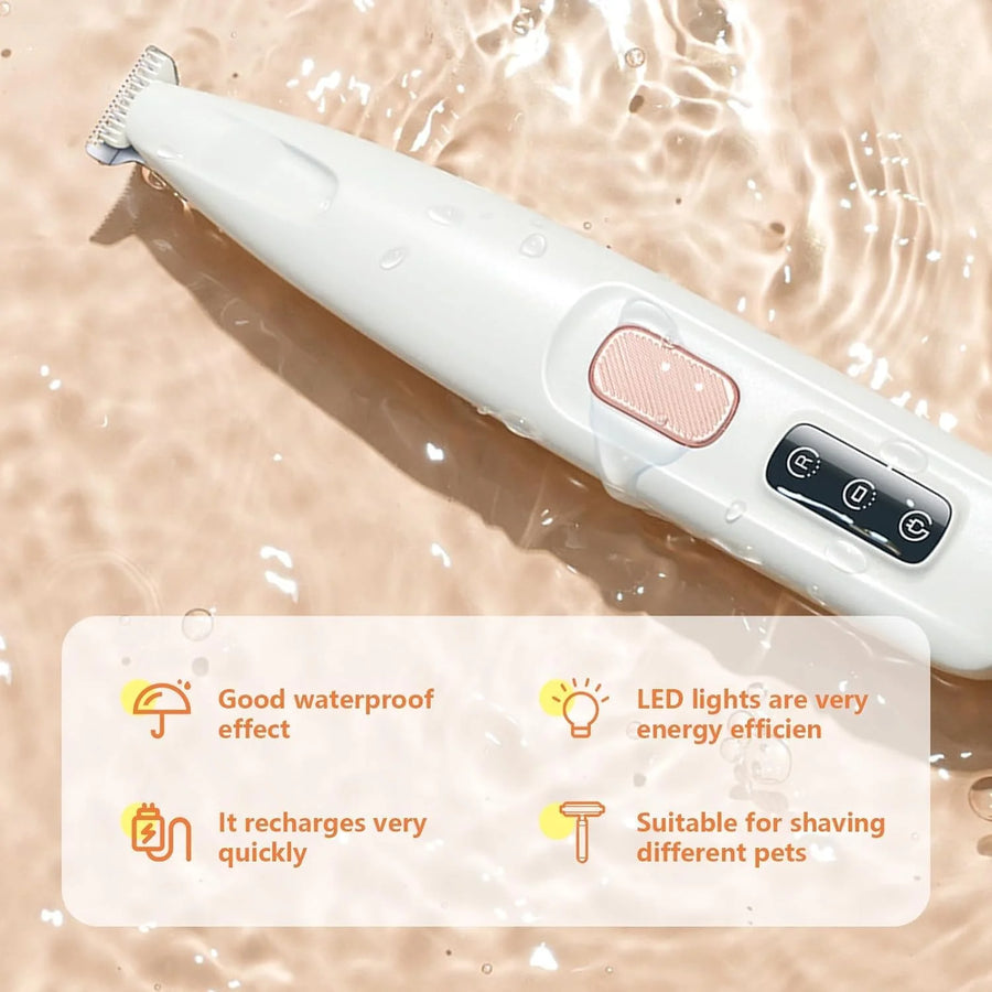 Pet Paw Waterproof Trimmer with LED Light