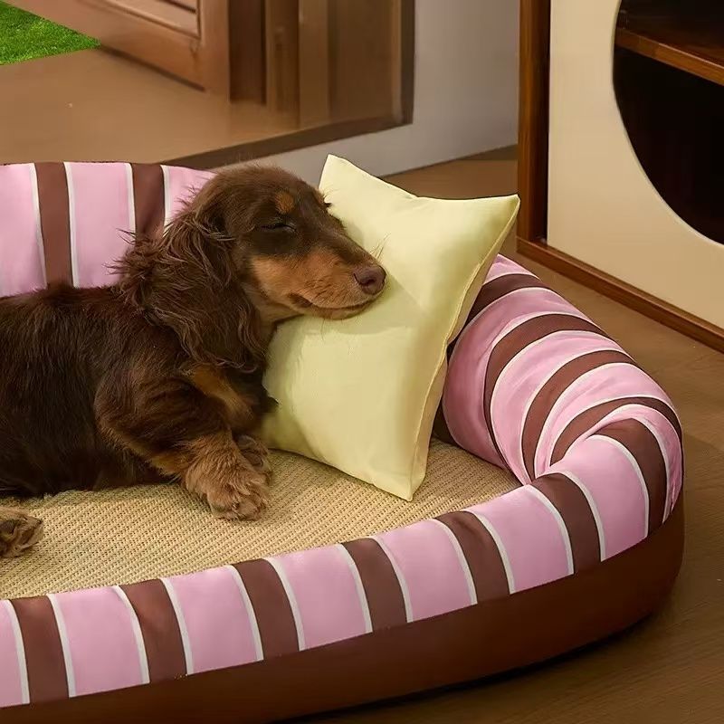 Hundebett "Soft Candy Stripe" mit Kissen