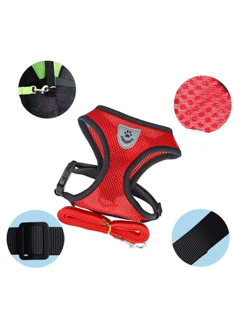 Adjustable Pet Harness with Leash Set