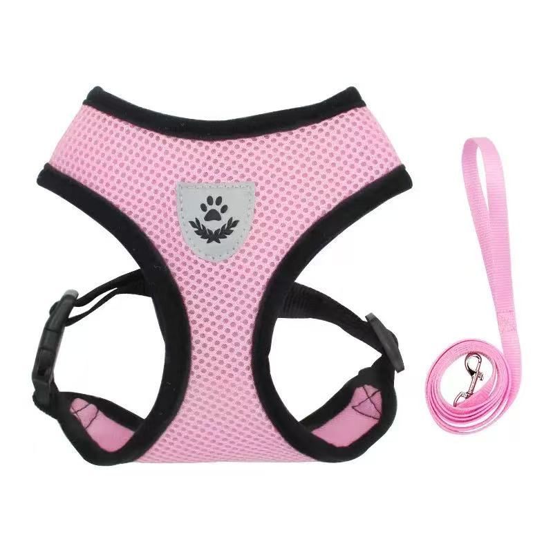Adjustable Pet Harness with Leash Set