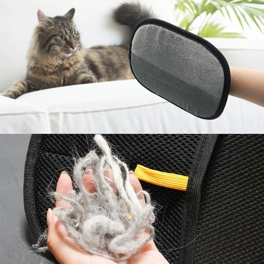 Gants-brosse électrostatiques anti-poils d'animaux